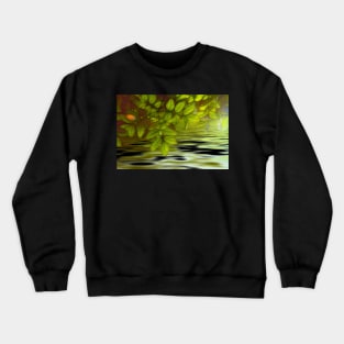 Green leaves background in summer with shallow depth of field Crewneck Sweatshirt